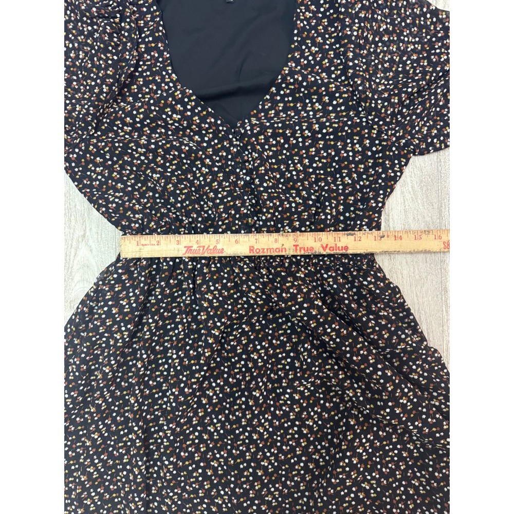 Madewell Black and White Floral Mini Dress - Picture 8 of 9